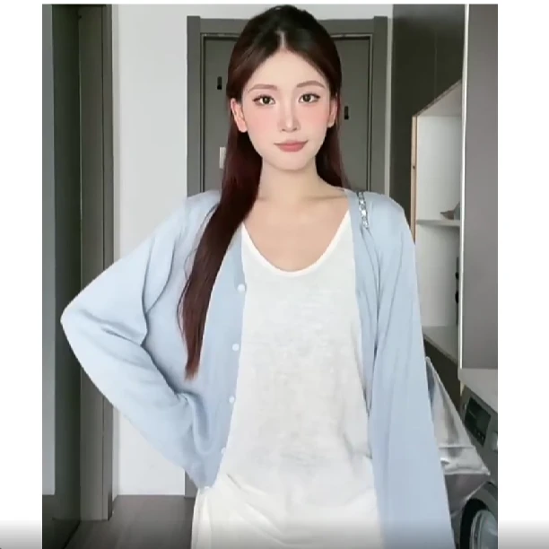 防晒开衫配吊带夏日轻薄罩衫薄纱上衣薄款针织外套裙子外搭空调衫