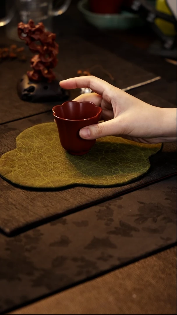 茶壶紫砂朱泥 锦纹杯