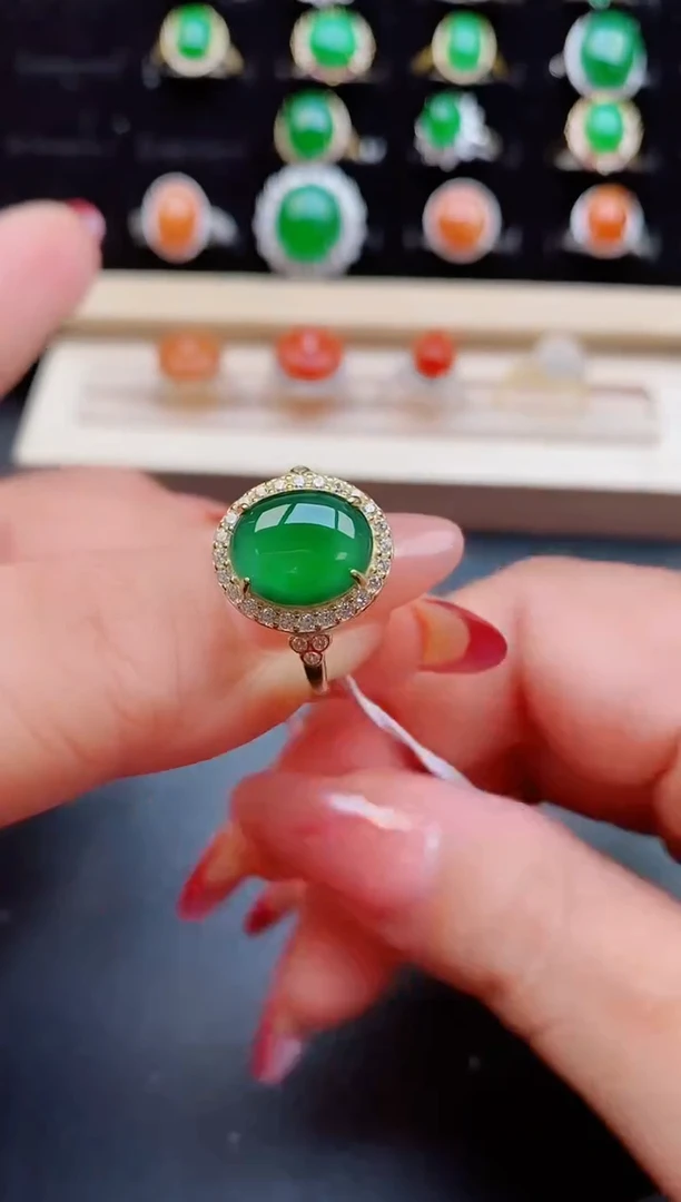 【闪购商品】翡翠戒指银S925镶嵌321321