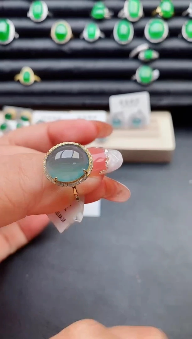 【闪购商品】翡翠戒指银S925镶嵌50800