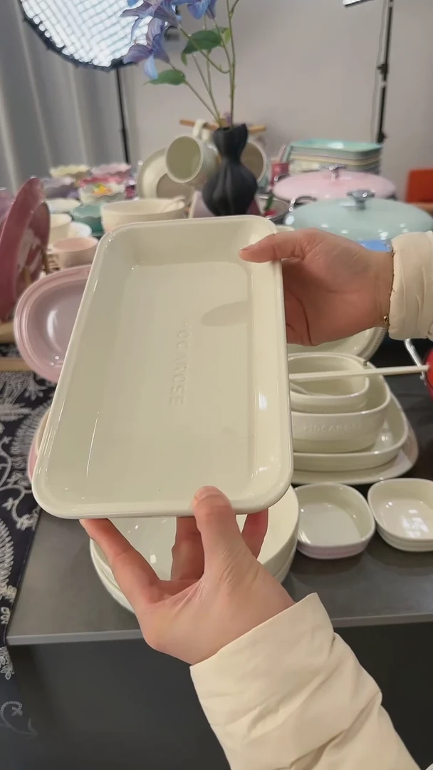 【闪购商品】瓷奶油白（11英寸）28cm炻彩鱼盘