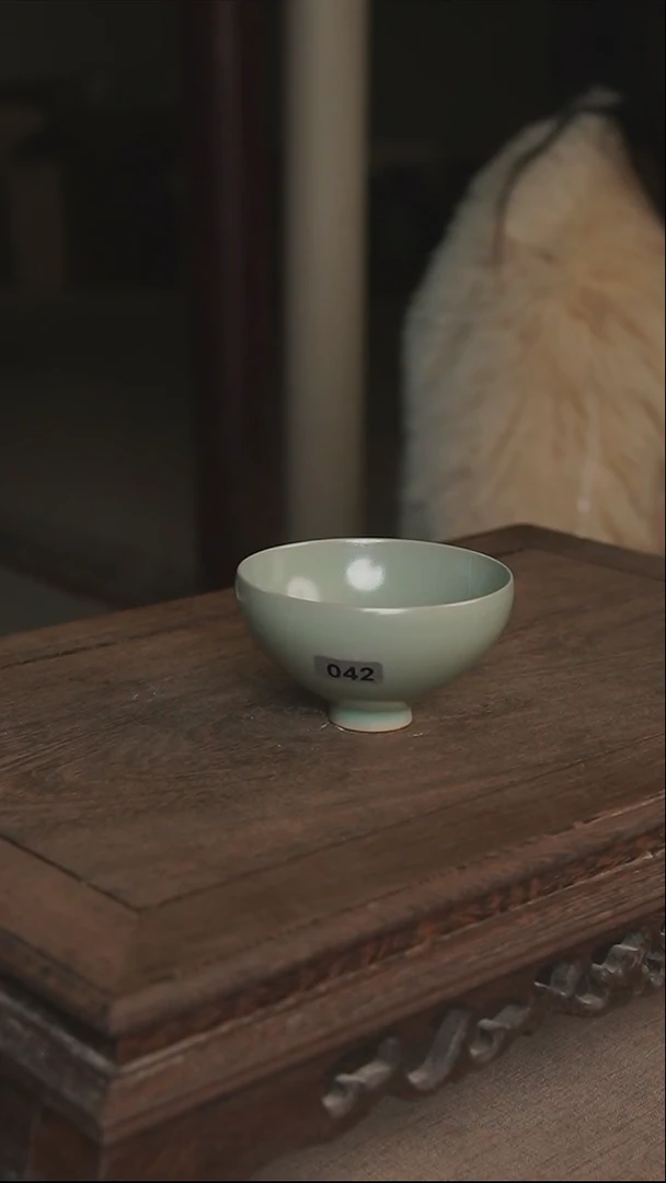 杯042号微天青鸡心盏纯体验