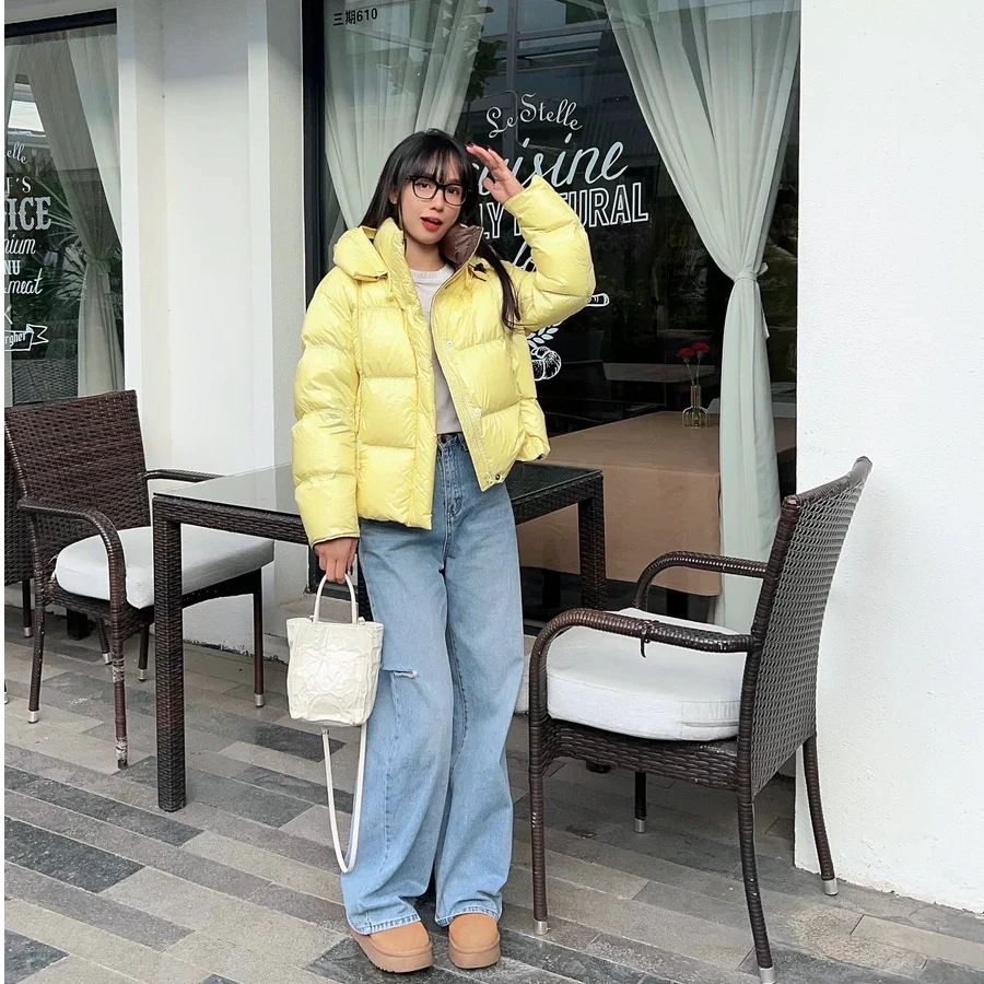 3QR2024羽绒服短款冬新款连帽加厚防寒时髦外套鹅绒服9201