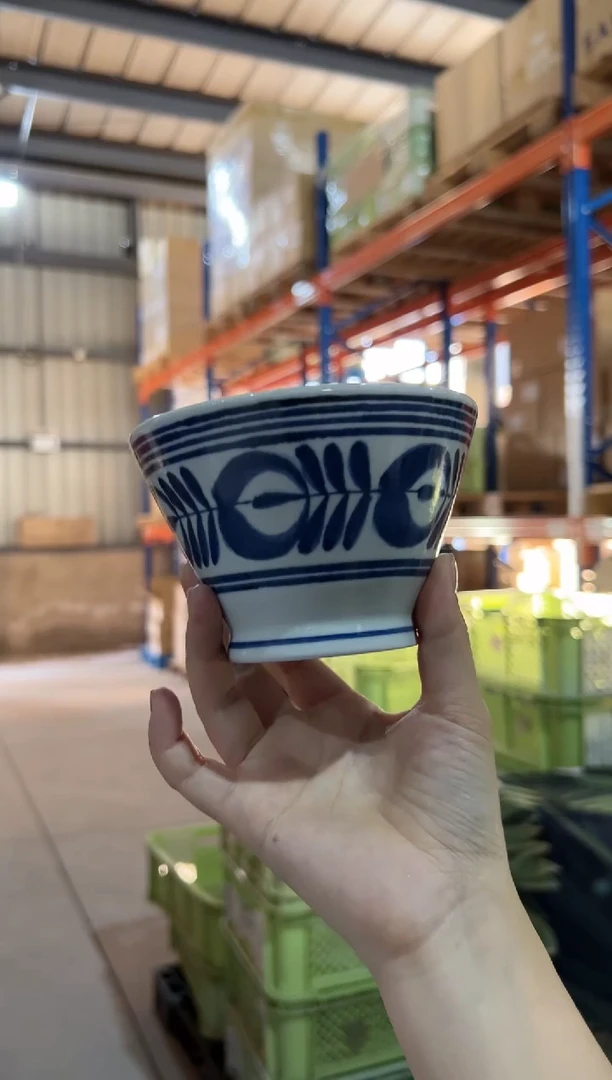 瓷片モダンブルー　くらわんか碗