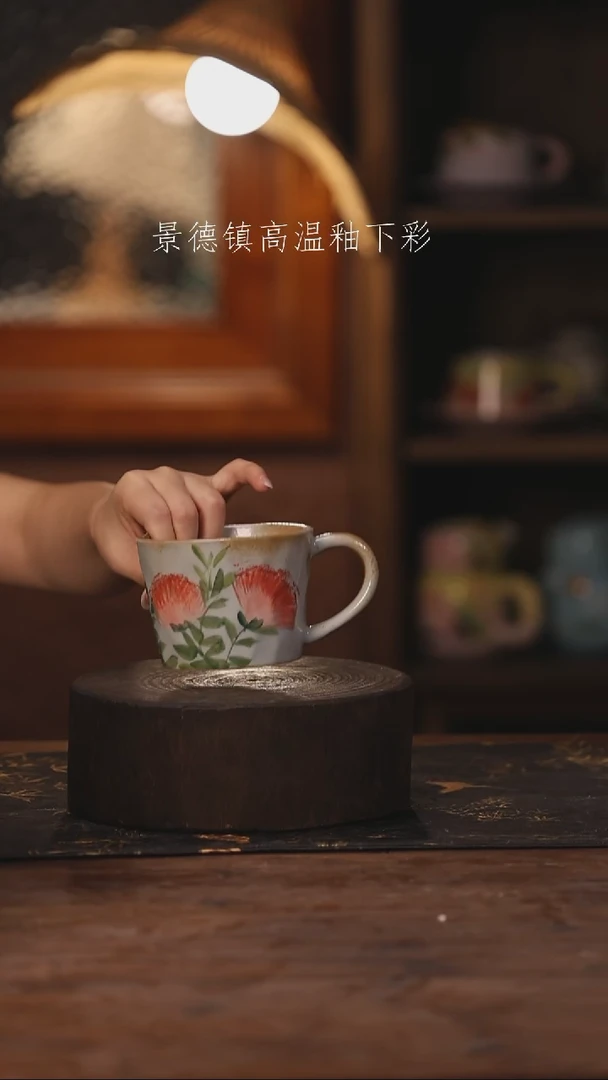 陶瓷景德镇高温釉下手绘陶瓷408