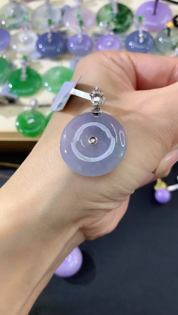 吊坠(不含链)18K金镶嵌翡翠68|4980