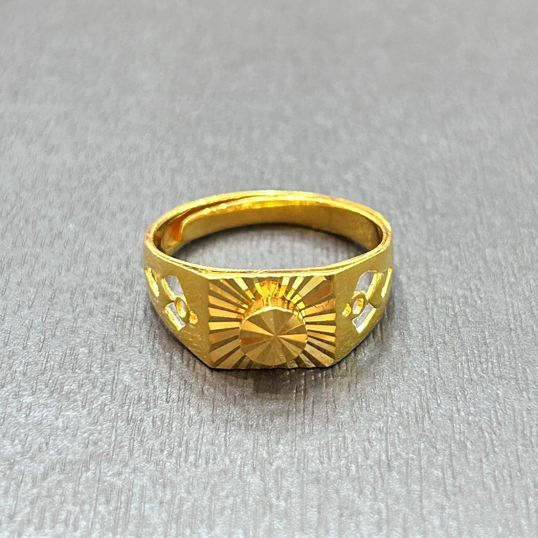 【销冠专享】足金999投资金攒黄金镭射方戒指ZBHJJ447克重多退少补