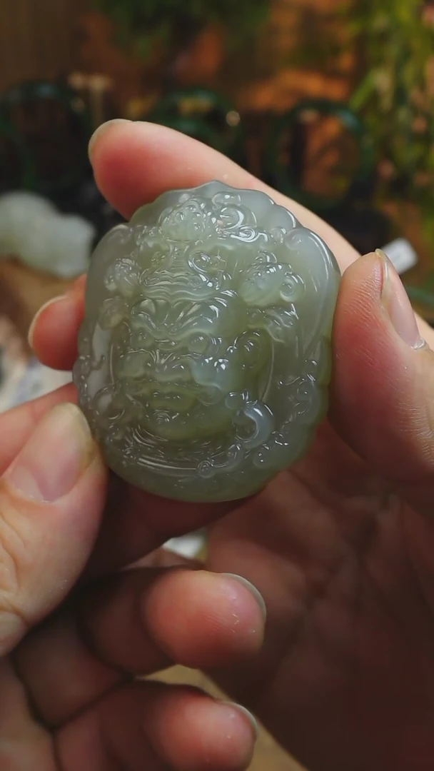 【闪购商品】和田玉吊坠(不含链)未镶嵌青海冰底晴水财财