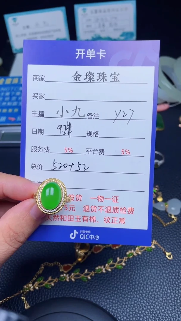 颈饰银S925镶嵌和田玉y27