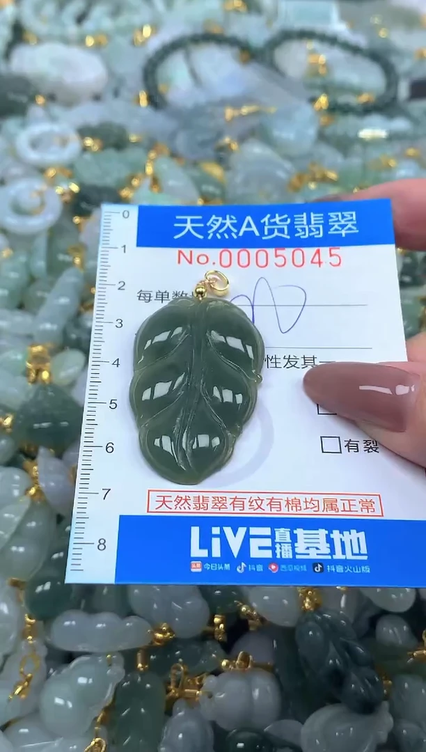 颈饰未镶嵌翡翠净货挂件-5045