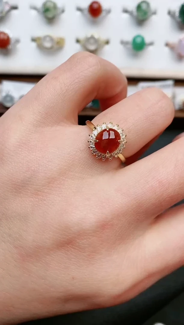 【闪购商品】翡翠戒指银S925镶嵌0000