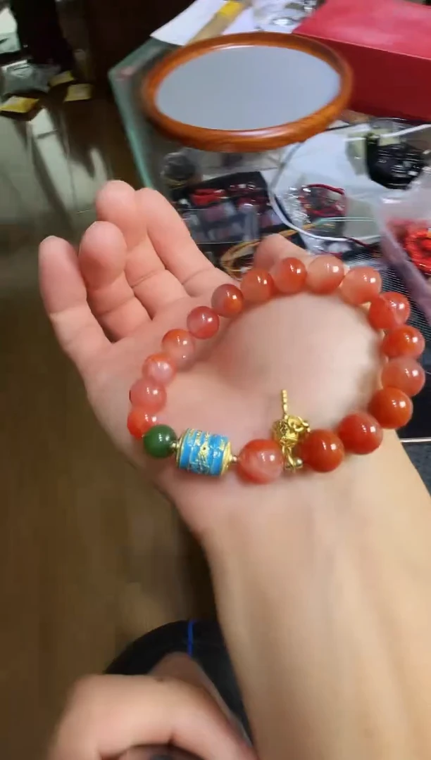 未镶嵌手链南红玛瑙南红手串一颗裂