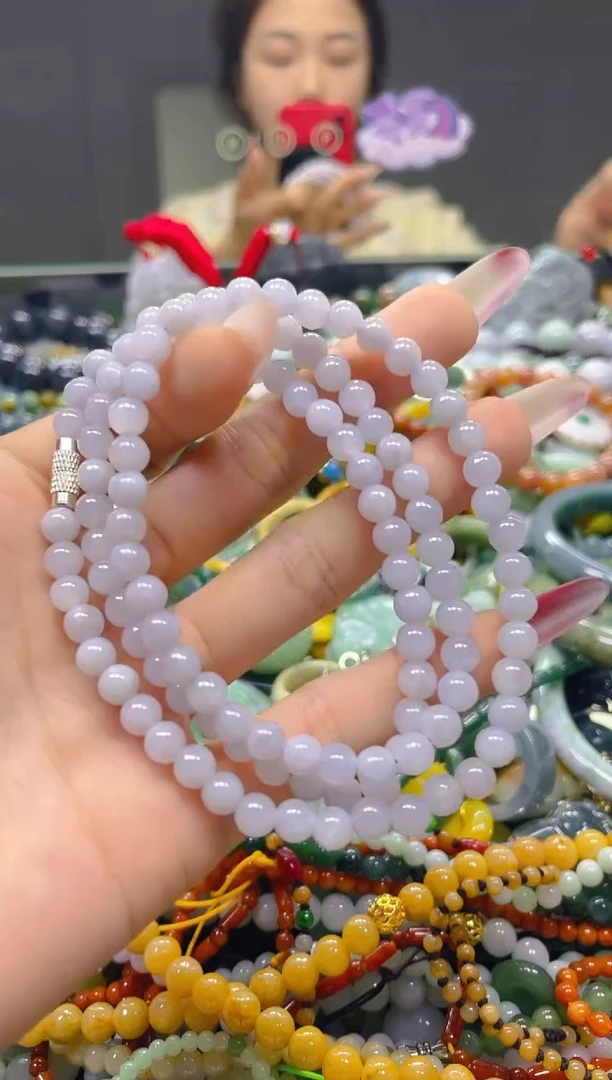颈饰未镶嵌翡翠5MM/M/翡翠A货，一件也是批发价