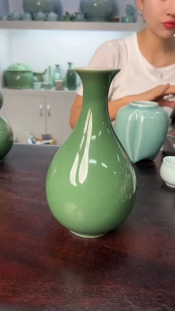 龙泉云间青瓷小米茶器   花瓶