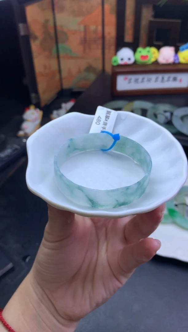 未镶嵌手镯定制翡翠54-55