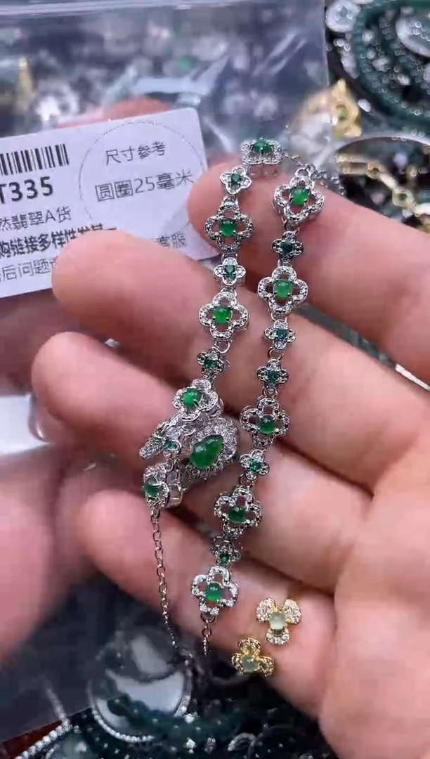 【闪购商品】翡翠颈饰未镶嵌T335手链 多样性发其一