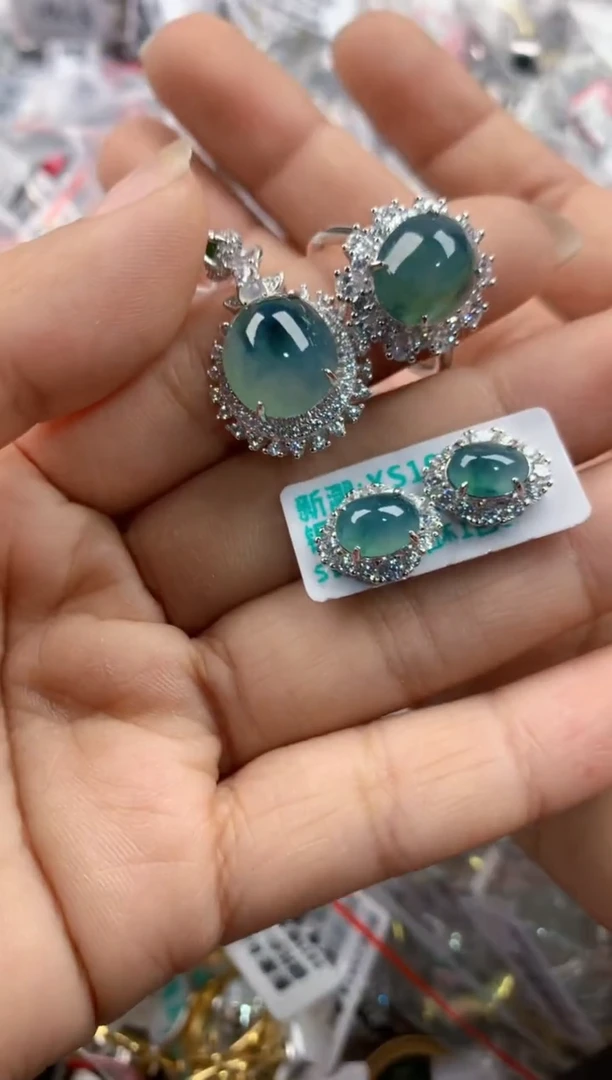 银S925镶嵌戒指翡翠4444----2