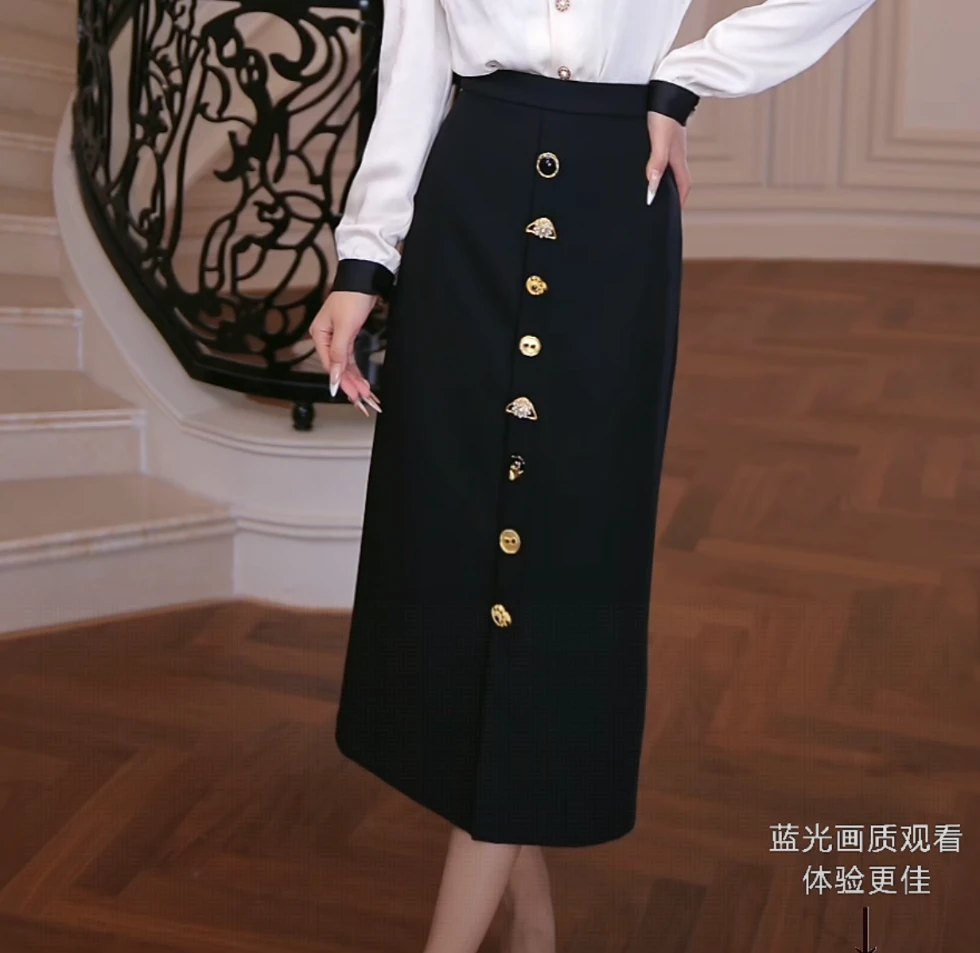 FNN【芙娜妮】2025新款休闲洋气衣服女穿搭气质女装裙子F2530403B