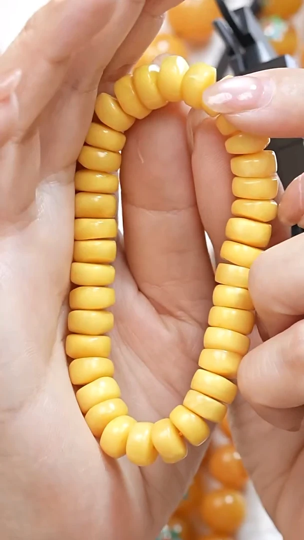 蜜蜡颈饰未镶嵌8486天然蜜蜡珠宝奇石全部保真