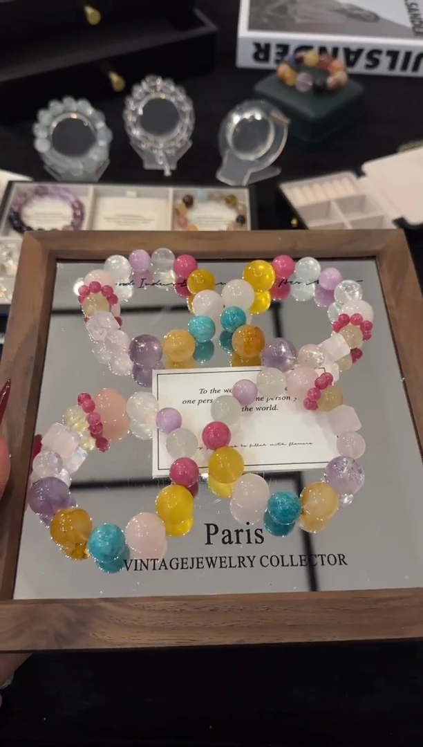 未镶嵌手链水晶彩虹多巴胺x3169