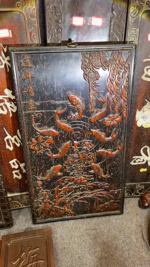 非洲紫檀（红花梨）壶**仰53x30cm挂扁
