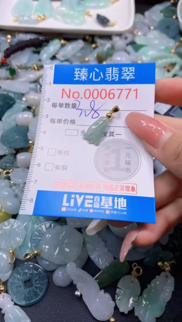 翡翠未镶嵌颈饰6771