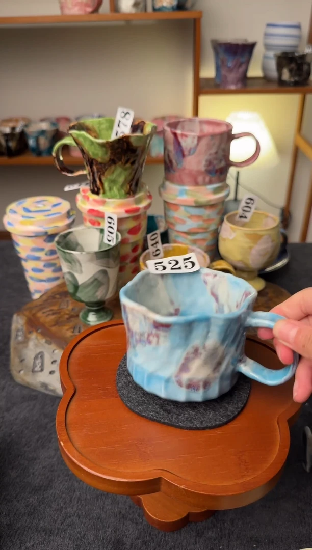 颜色釉陶瓷杯625景德镇颜色釉杯杯