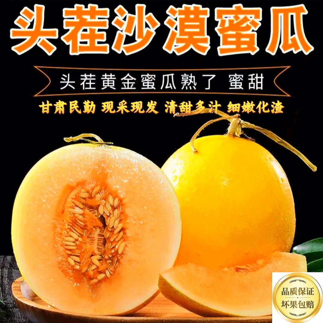 【坏果包赔】z甘肃民勤沙漠黄金蜜瓜 爆汁多甜细嫩化渣当季时令水果