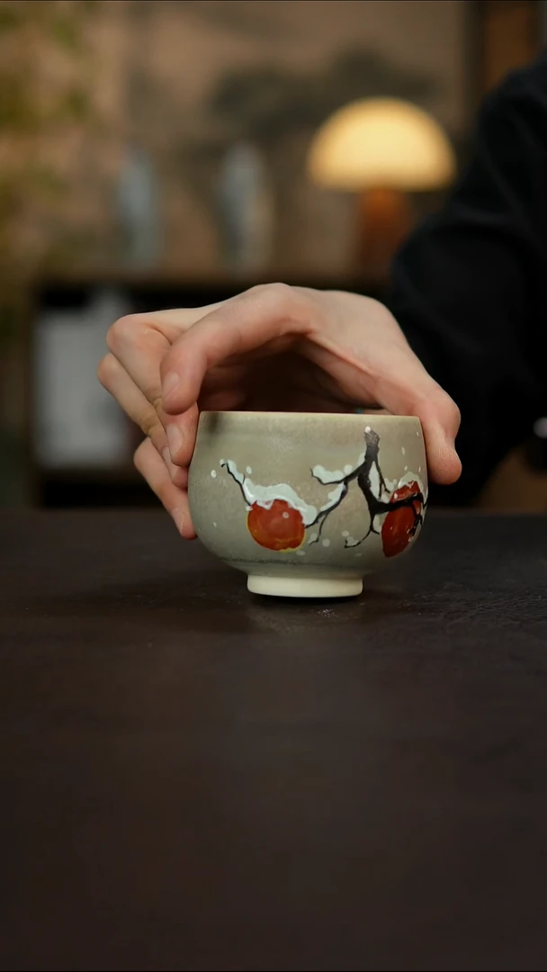 杯景德镇陶瓷杯碗柴烧多人