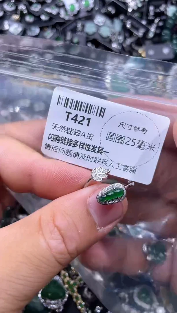 【闪购商品】翡翠颈饰未镶嵌T421戒指