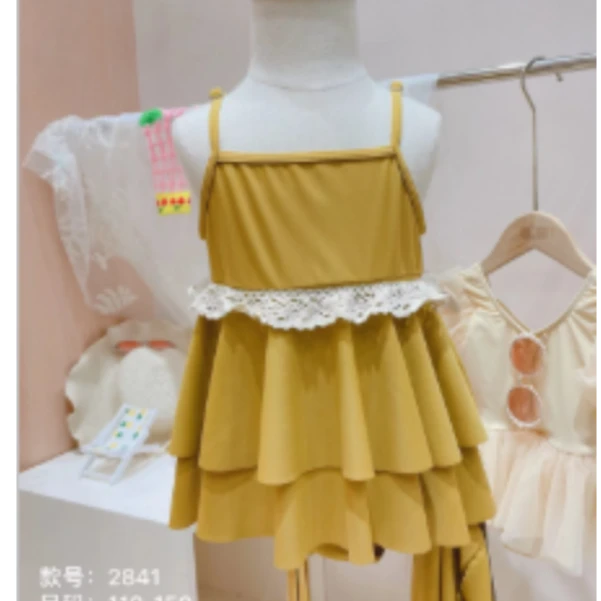 水手宝宝夏季可爱显瘦户外时尚女孩时髦吊带泳衣2841