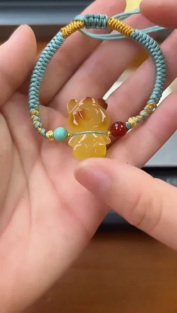 未镶嵌蜜蜡裸石蜜蜡手绳