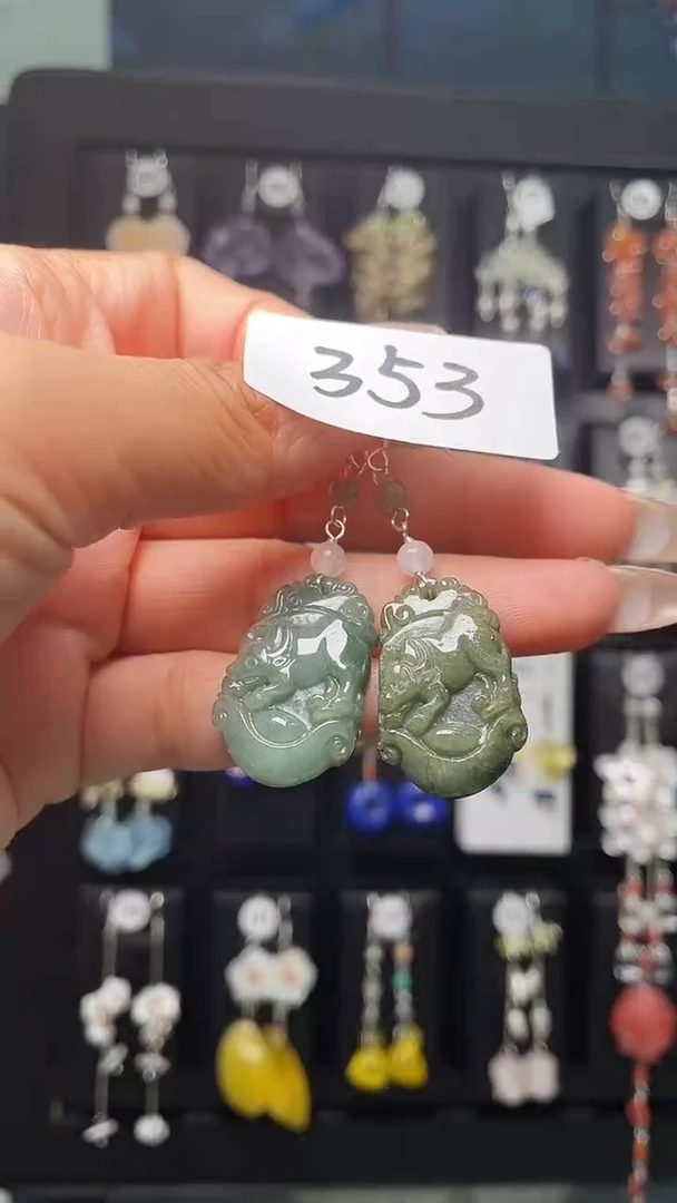 银S925镶嵌耳饰紫晶喜欢拍