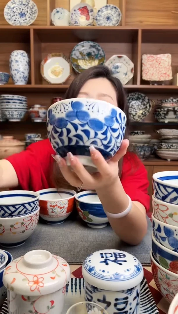 瓷片【微瑕】献上錦12cm饭碗 平安樱