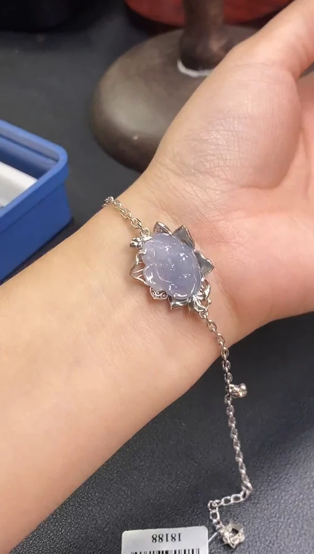 颈饰银S925镶嵌翡翠18188