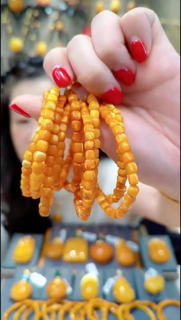 【闪购商品】蜜蜡珠宝奇石未镶嵌H520蜜蜡手串多样性发一件