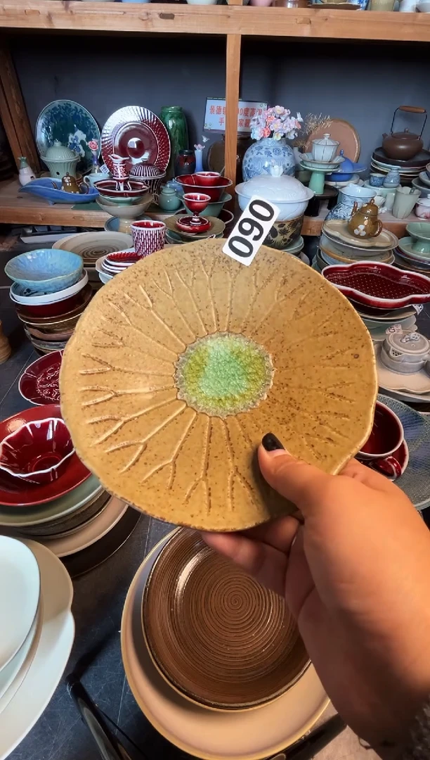 瓷片安*_090玻化手作盘