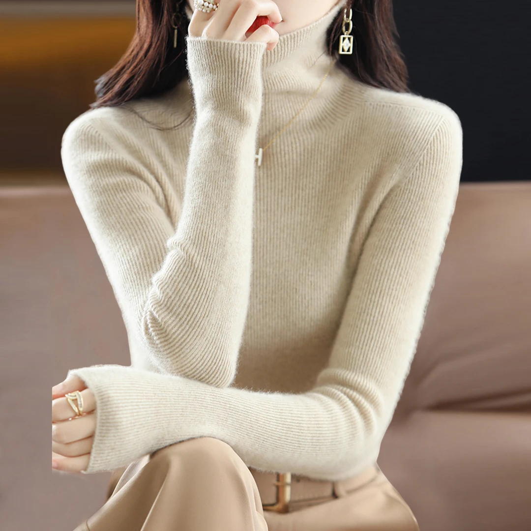 微胖mm秋冬大码高领毛衣女遮肚子巨显瘦上衣内搭可外穿针织打底衫