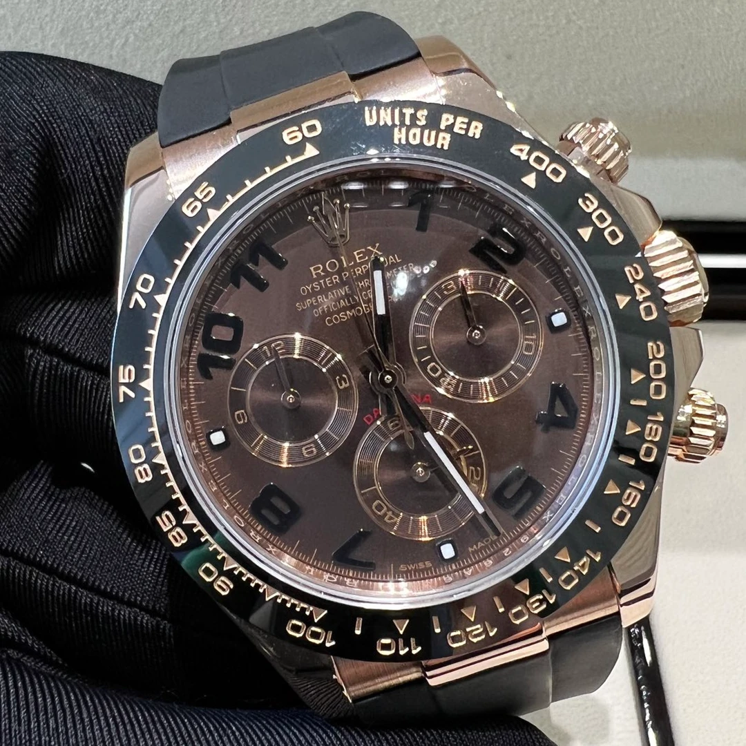 95新 Rolex/劳力士 劳力士迪通拿116515巧克力数字单表