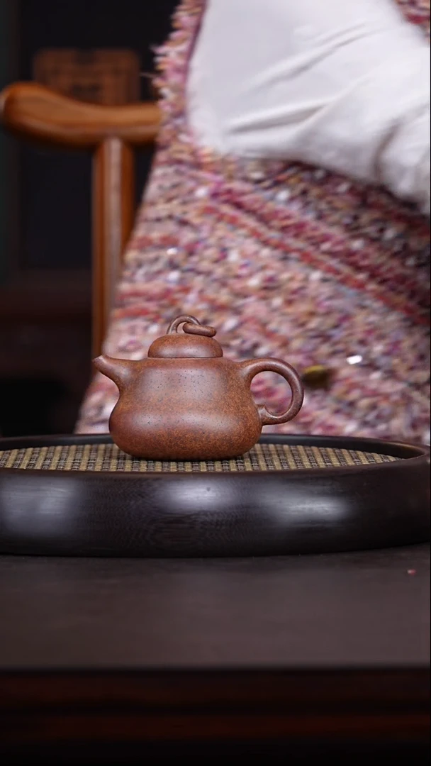 【闪购商品】紫砂茶壶韩家窑19-73 本山绿柴烧葫芦壶