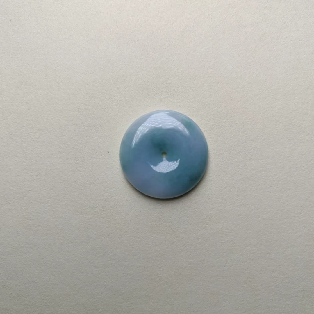 天然翡翠A货平安扣吊坠拍多样性发货拍一发一挂坠飘绿