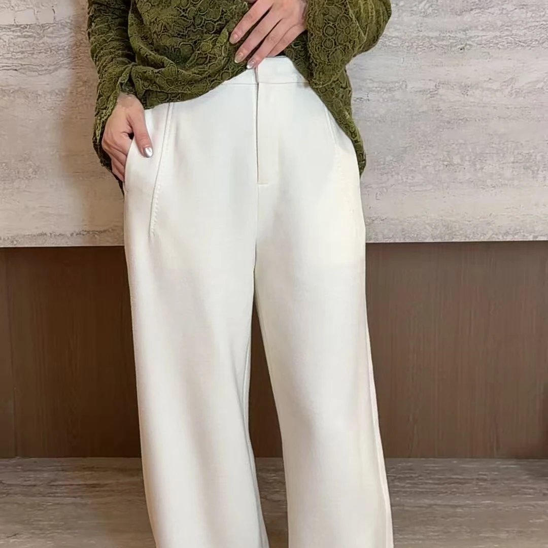 TANTAN 气质时尚宽松百搭秋冬阔腿休闲裤3316