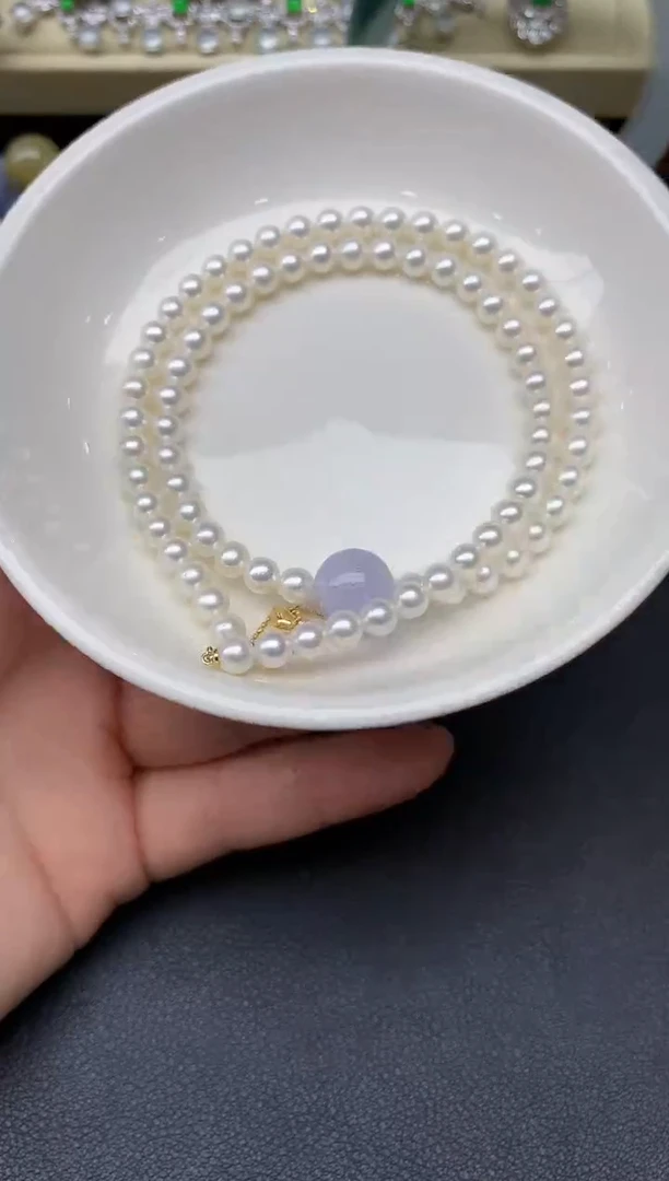 18K金镶嵌手串翡翠210-雪姐翡翠天天见