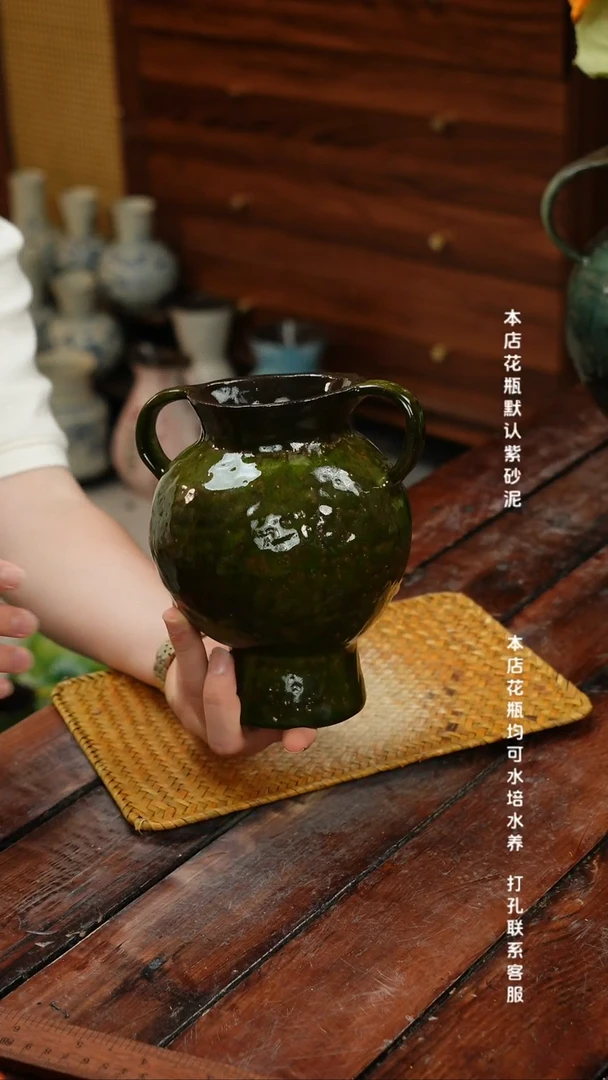 摆件景德镇手作艺术感花瓶