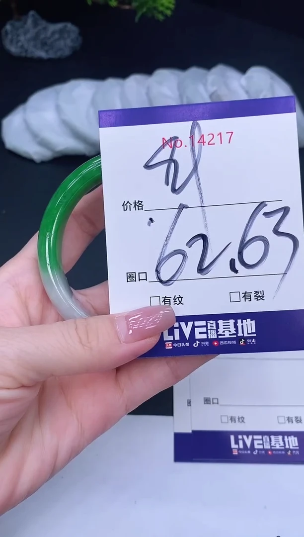 未镶嵌手镯翡翠14217