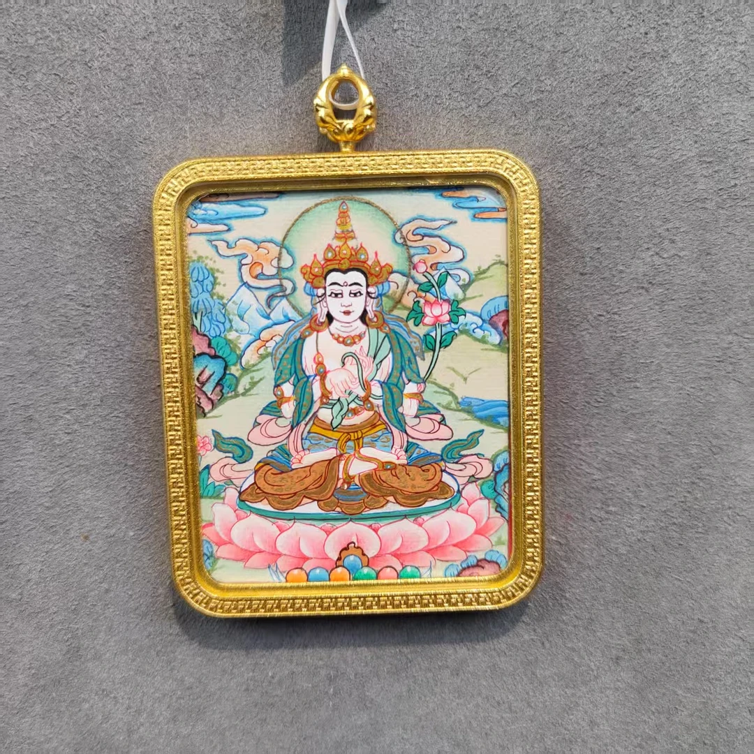 非金属布艺吊坠 凸金 八大守护唐卡