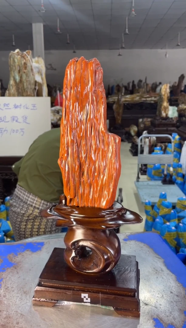 未镶嵌摆件硅化玉10