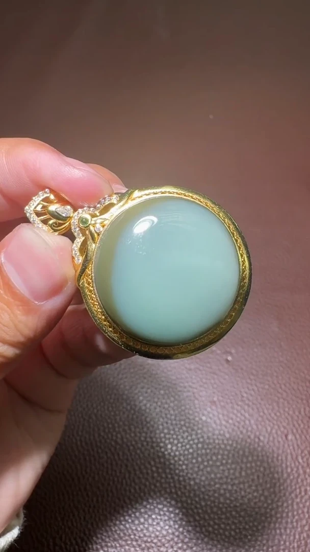 银S925镶嵌和田玉挂件和田玉