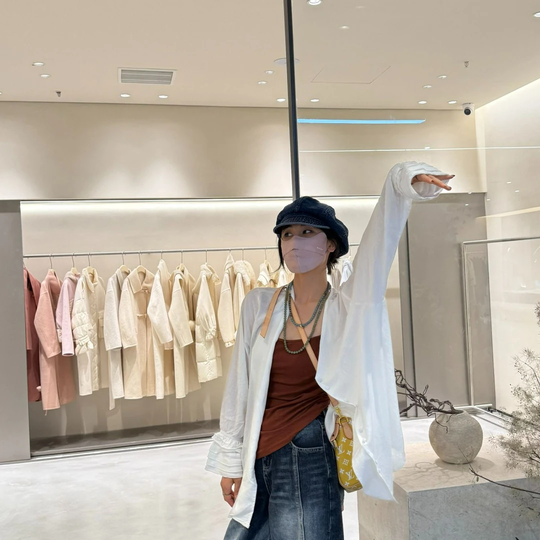 李豆儿 小众设计 纯色单排扣设计袖口宽松凉感棉麻防晒外套