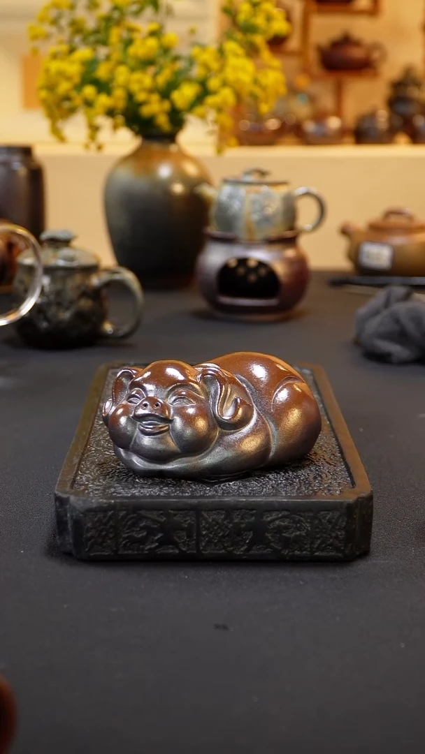 茶壶紫砂纯自然柴烧